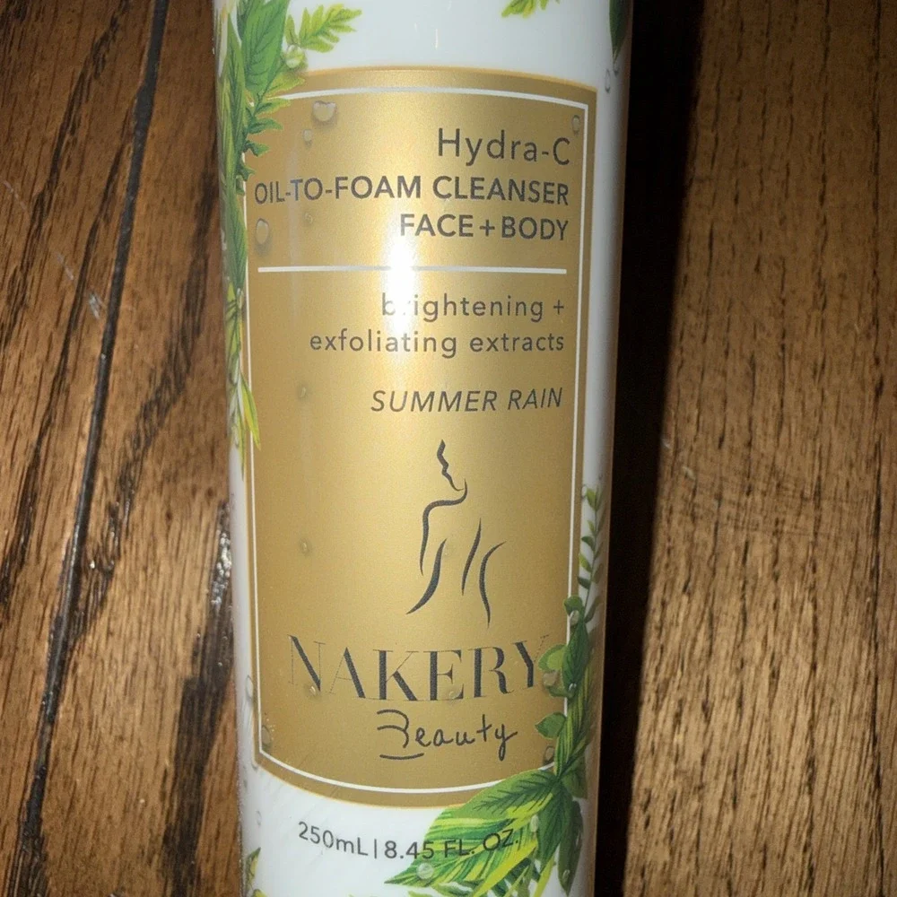 Nakery Beauty Hydra-C Oil to‎ Foam Cleanser Face/Body Summer Rain NEW Sealed